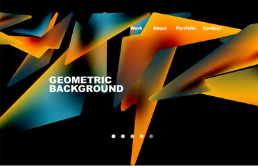 Wall Mural - Broken pieces abstract background. Trendy background for your landing page design, concept of web page design for website and mobile website