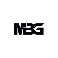 Wall Mural - MBG letter monogram logo design vector