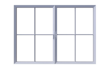 Poster - Digital png illustration of white window frame on transparent background