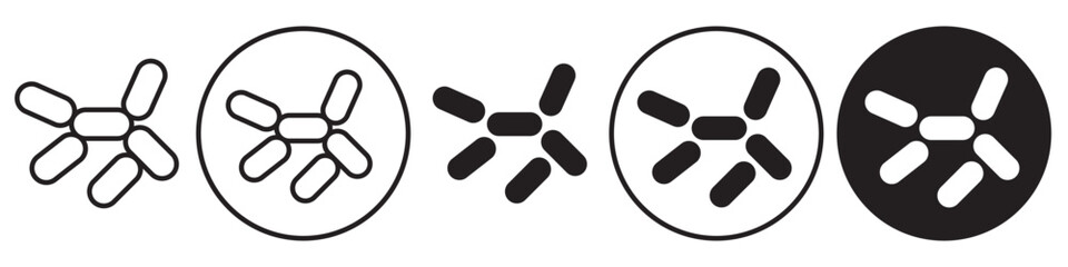 Fototapete - Yeast Icon. Healthy nutritional bacteria use for fermentation of dough flour in cooking a food or brewing wine, Baking. Vector symbol of dry probiotic microorganism. Flat outline pictogram of bacilla