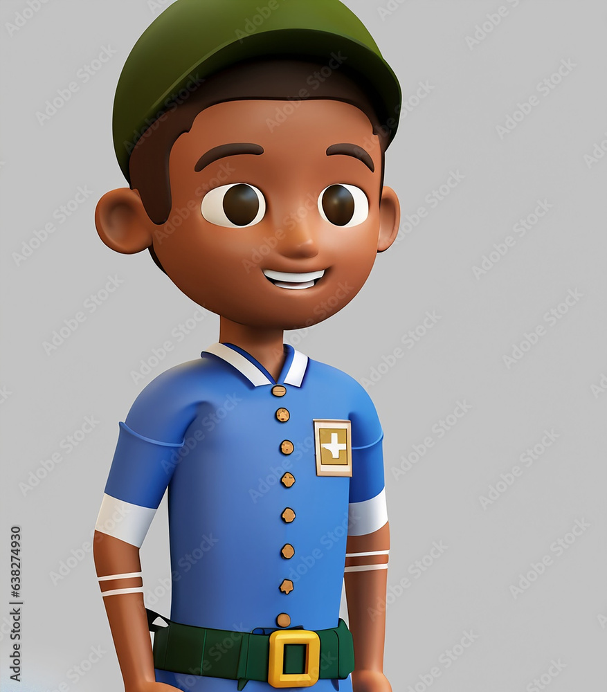 boy scout in uniform cartoon child character education vector ...