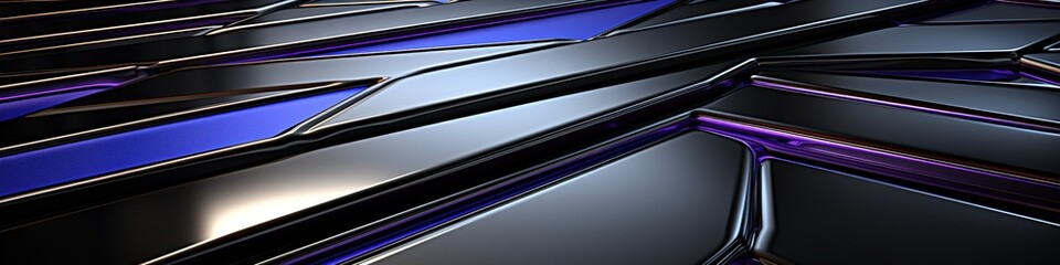 Poster - Wallpapers in metallic blue and black, high quality wallpapers in tech style