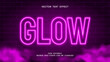 purple neon glow editable text effect
