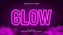Purple Neon Glow Editable Text Effect
