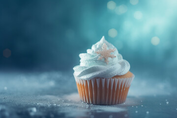 Sticker - Winter cupcake with frosting