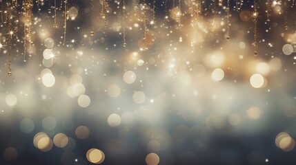Wall Mural - Elegant Christmas holiday background with shimmering Christmas lights