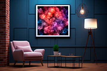 Wall Mural - bright interior with a beautiful living room