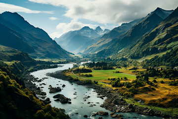 Poster - mountain river in the mountains