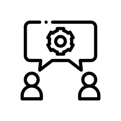 collaboration line icon