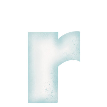 A-Z Blue watercolor alphabet