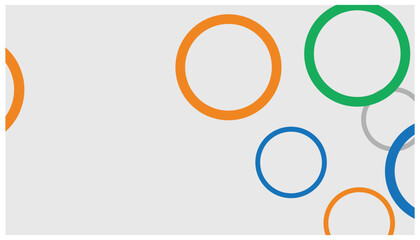 Poster - Colorful circles on a white background. Vector illustration for your design. Abstract background with colorful circles pattern.