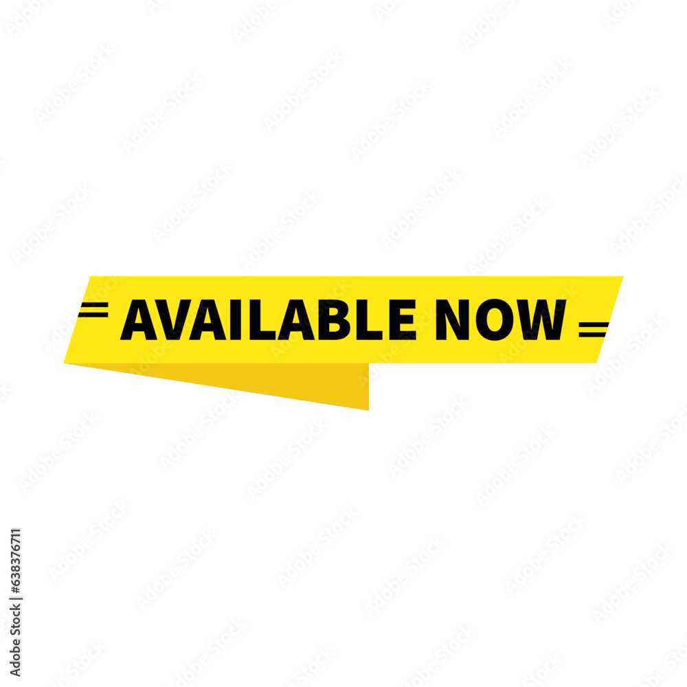 Available Now In Yellow Ribbon Rectangle Shape For Ready Stock ...