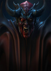 Scary evil devil figure