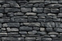 Natural Grey Stones Wall Background Texture. Texture Of A Grey Painted Brick Wall As A Background Or Wallpaper. Perfect Light Greybrick Wall. Stone Wall Texture Background Of Grey Horizontal Stones.