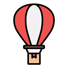 Sticker - Air Balloon Delivery Icon