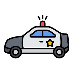 Canvas Print - Police Car Icon