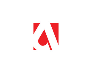 letter A luxury square logo design inspiration