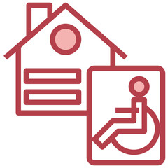 Wall Mural - EQUAL HOUSING OPPORTUNITY line icon,linear,outline,graphic,illustration