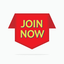Join Now. Offer, Promo. Poster, Banner. Suggest Symbol.   