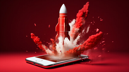 rocket fired from a mobile phone