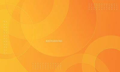 Wall Mural - abstract orange background with circular shapes
