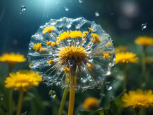 Water Drops Dandelion