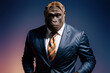Gorilla posing in business suit