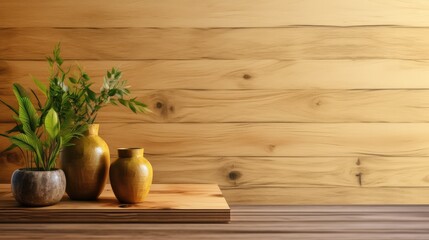 Poster - Indoor wood panel product showcase