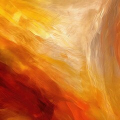 Canvas Print - Orange yellow paint background material, generated by AI