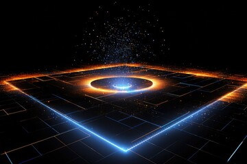 Wall Mural - orbit of universe colourful abstract background. generative ai