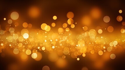 Sticker - Gold glitters background. shimmering blur spot lights Bokeh Shiny gold light background texture.