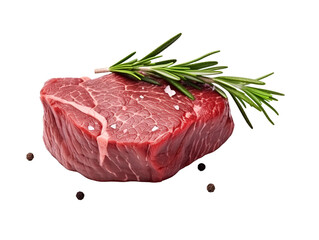 Wall Mural - raw beef steak with herbs