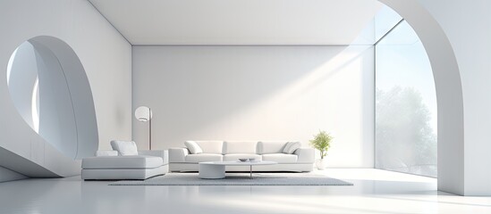 Wall Mural - Contemporary a white home interior