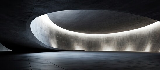 Aufkleber - Abstract smooth an empty dark architectural interior