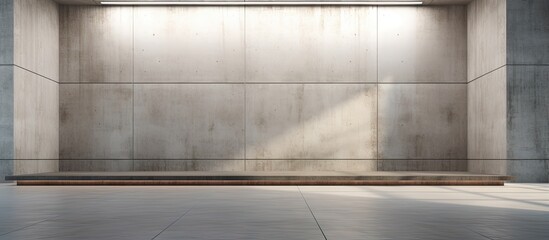 Poster - an architectural background featuring an abstract interior design in a concrete room