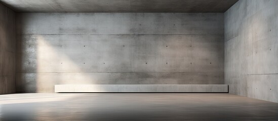 Poster - an architectural background featuring an abstract interior design in a concrete room