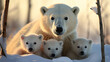 Arktische Schönheiten: Eisbärenfamilie