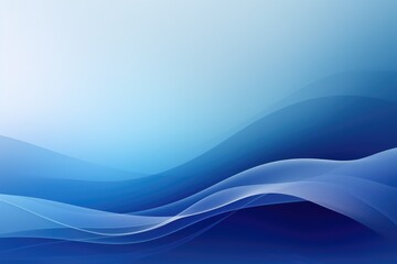 Poster - a vibrant blue abstract background with flowing wavy lines