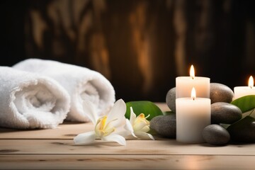 Wall Mural - Massage themed background large copy space - stock picture backdrop