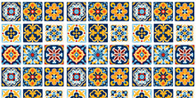 Lisbon Geometric Mosaic Azulejo Tile, Portuguese Or Spanish Retro Old Mosaic, Mediterranean