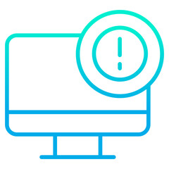 Sticker - Outline gradient Computer Info icon