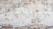 Un Mur En Brique Avec De La Peinture Qui S'effrite. 