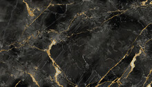 Black Portoro Marble With Golden Veins. Black Golden Natural Texture Of Marble. Abstract Black, White, Gold And Yellow Marbel. Hi Gloss Texture Of Marble Stone For Digital Wall Tiles Design.
