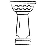 Fototapeta  - Hand drawn Pattern pillar icon