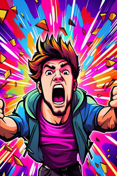 create crazy edit poster cartoon style, no text