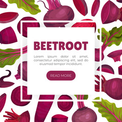 Poster - Beetroot Vegetable Crop Banner Design Design Vector Template