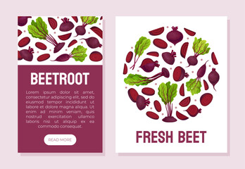 Poster - Beetroot Vegetable Crop Banner Design Design Vector Template