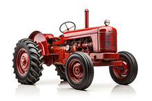 Red Tractor Isolated