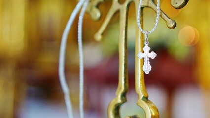 Sticker - A pectoral cross on the cross from the lid of the baptismal font. 