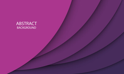 Poster - Abstract purple paper cut background. Violet gradient from texture paper layers. Layered template with copy space
